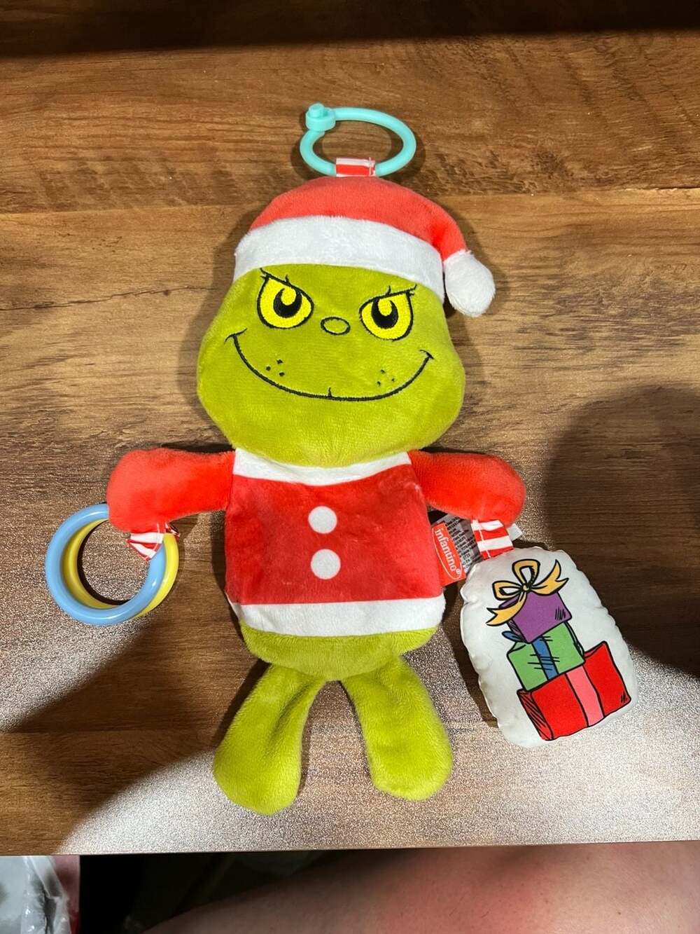 Infantino The Grinch Christmas Activity Pal Baby Toy with Teething Rings